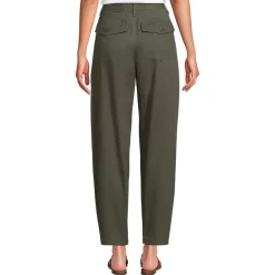 Women's Chino High Rise Barrel Leg Utility Ankle Pants