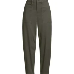 Women's Chino High Rise Barrel Leg Utility Ankle Pants