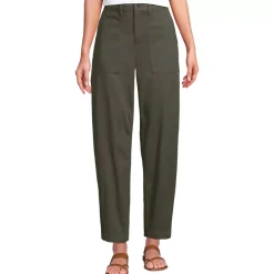 Women's Chino High Rise Barrel Leg Utility Ankle Pants