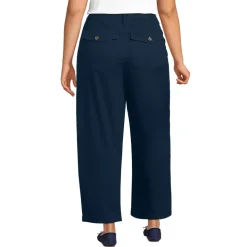 Women's Chino High Rise Barrel Leg Utility Ankle Pants
