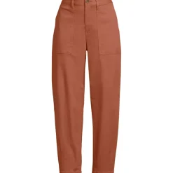 Women's Chino High Rise Barrel Leg Utility Ankle Pants
