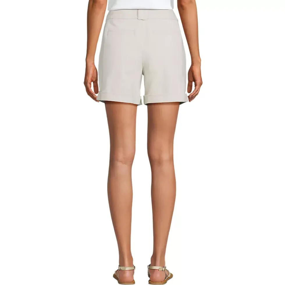 Women's Chino High Rise Pleated 7" Shorts