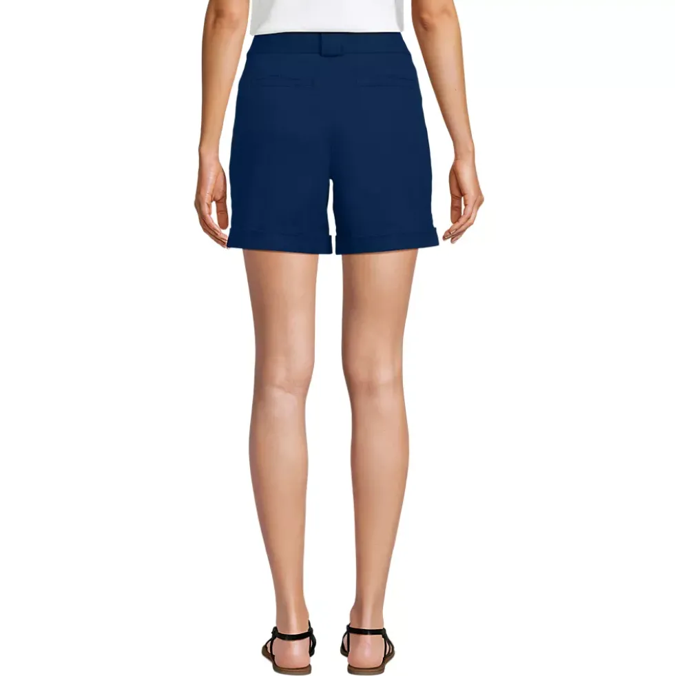 Women's Chino High Rise Pleated 7" Shorts