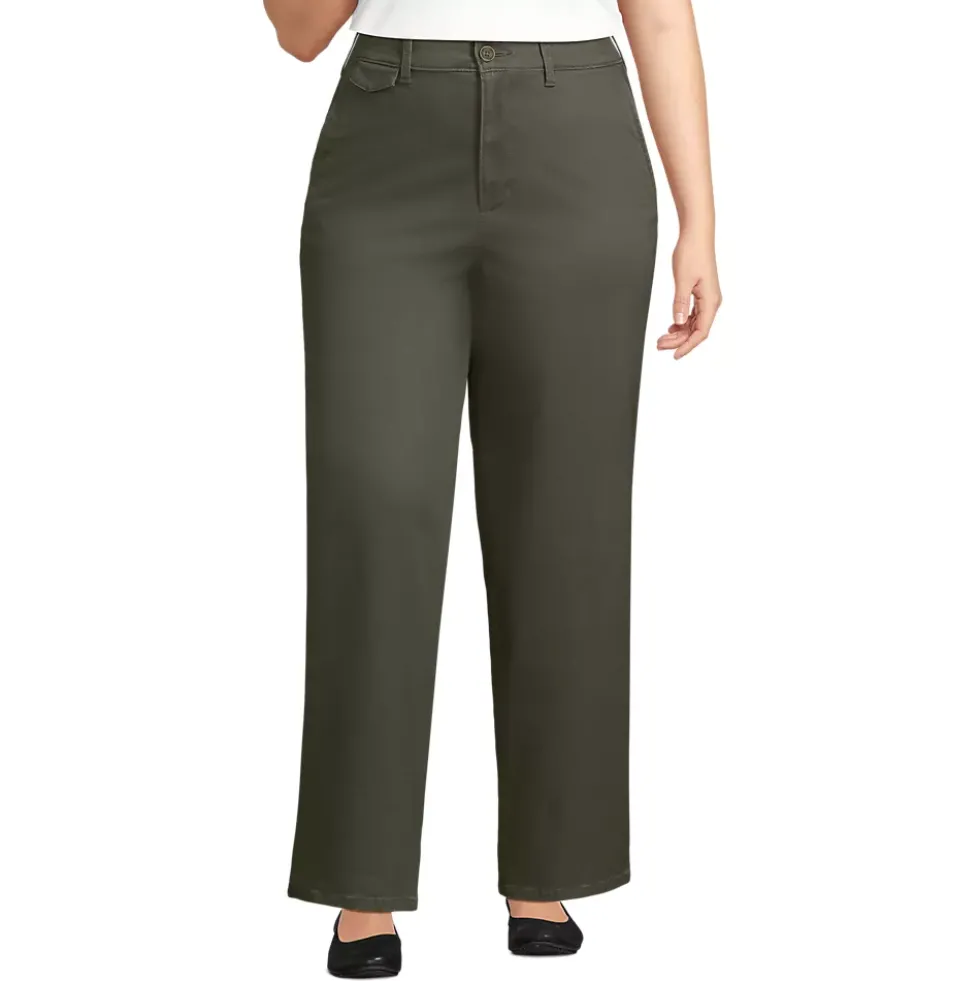 Women's Chino High Rise Rail Straight Leg Pants