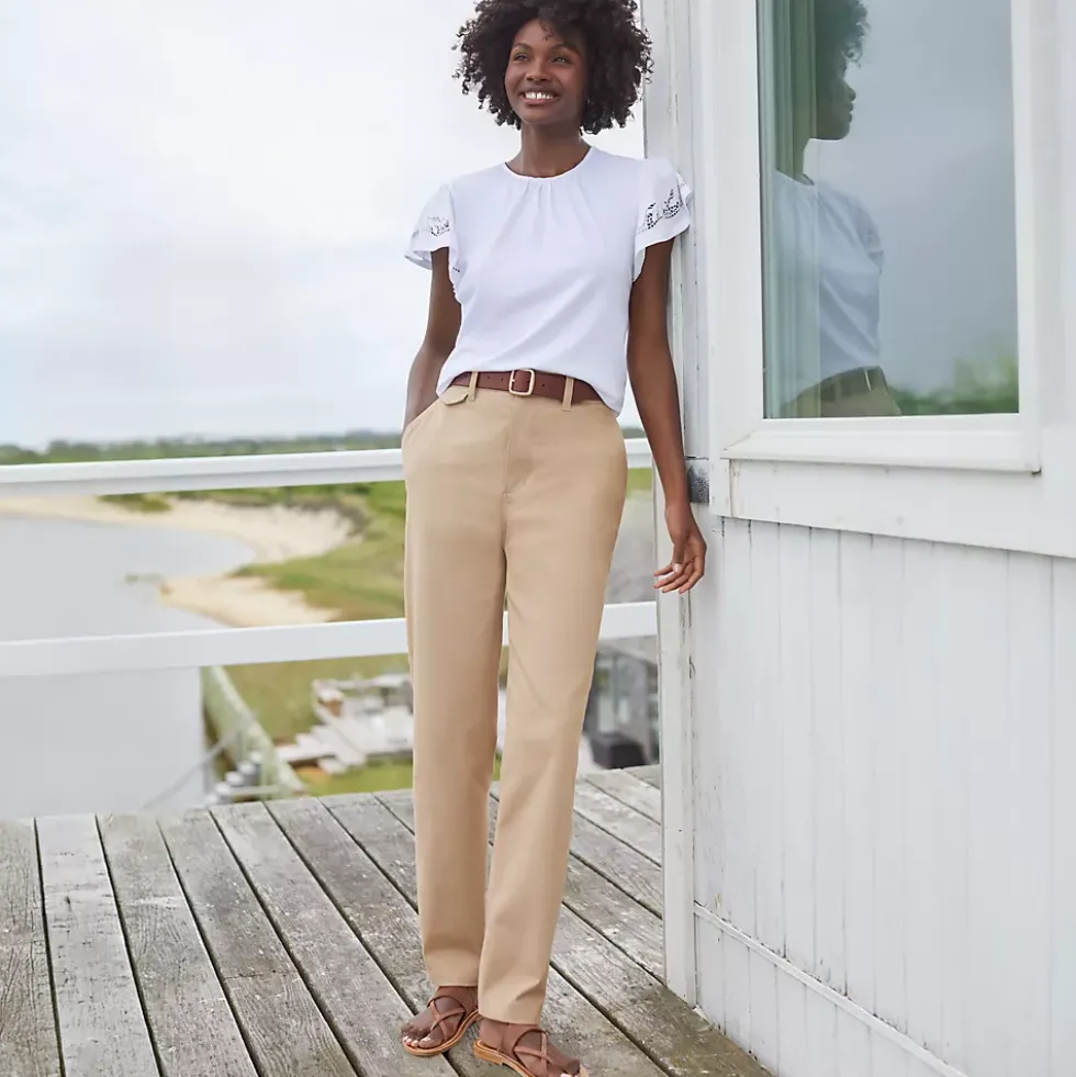 Women's Chino High Rise Rail Straight Leg Pants