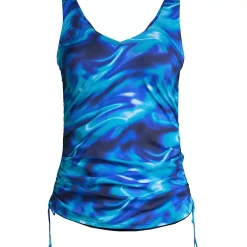 Women's Chlorine Resistant Adjustable Underwire Tankini Swimsuit Top