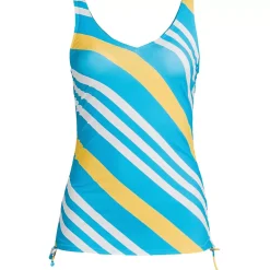 Women's Chlorine Resistant Adjustable Underwire Tankini Swimsuit Top