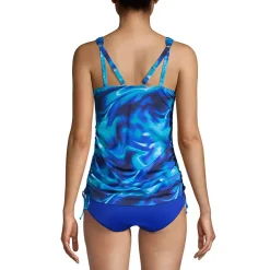 Women's Chlorine Resistant Adjustable Underwire Tankini Swimsuit Top