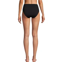 Women's Chlorine Resistant High Leg High Waisted Bikini Swim Bottoms