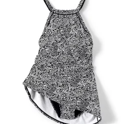 Women's Chlorine Resistant High Neck Swim Dress One Piece Swimsuit