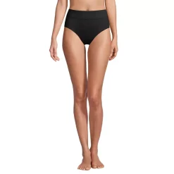 Women's Chlorine Resistant High Waisted Bikini Swim Bottoms