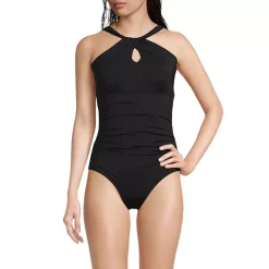 Women's Chlorine Resistant High Neck Multi Way One Piece Swimsuit