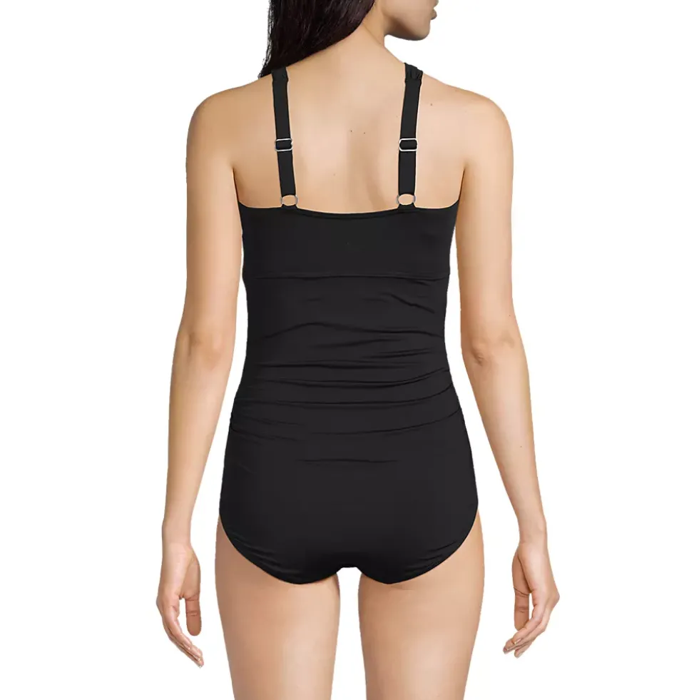 Women's Chlorine Resistant High Neck Multi Way One Piece Swimsuit