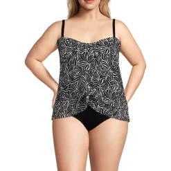 Women's Chlorine Resistant Mesh Bandeau High Leg Fauxkini One Piece Swimsuit