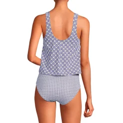 Women's Chlorine Resistant One Piece Fauxkini Swimsuit