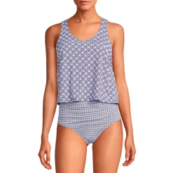 Women's Chlorine Resistant One Piece Fauxkini Swimsuit