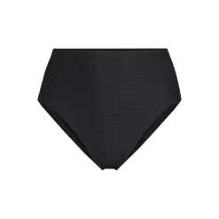 Women's Chlorine Resistant Ottoman Rib High Waisted Bikini Bottoms