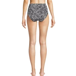 Women's Chlorine Resistant Pinchless High Waisted Bikini Bottoms
