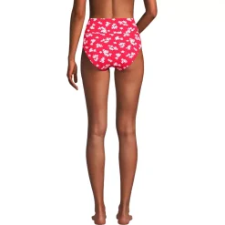 Women's Chlorine Resistant Pinchless High Waisted Bikini Bottoms