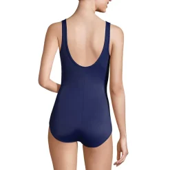 Women's Chlorine Resistant Soft Cup Tugless Sporty One Piece Swimsuit