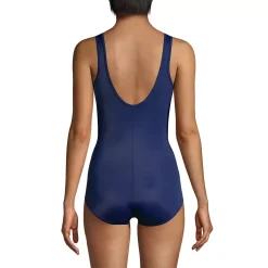 Women's Chlorine Resistant Soft Cup Tugless Sporty One Piece Swimsuit
