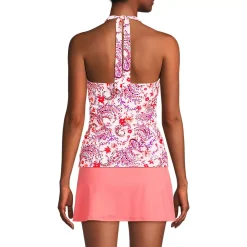 Women's Chlorine Resistant Square Neck Halter Tankini Swimsuit Top