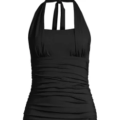 Women's Chlorine Resistant Square Neck Halter Tankini Swimsuit Top