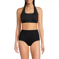 Women's Chlorine Resistant Square Neck Halter Bikini Top
