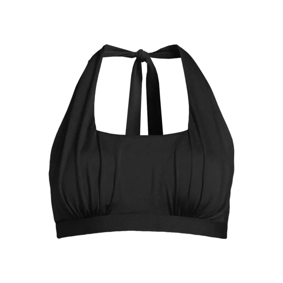 Women's Chlorine Resistant Square Neck Halter Bikini Top
