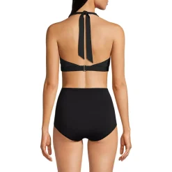 Women's Chlorine Resistant Square Neck Halter Bikini Top