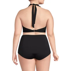 Women's Chlorine Resistant Square Neck Halter Bikini Top