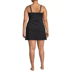 Women's Chlorine Resistant Sweetheart Swim Dress One Piece Swimsuit