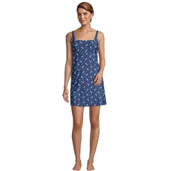 Women's Chlorine Resistant Tummy Control Square Neck Swim Dress One Piece Swimsuit with Shorts