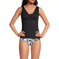 Women's Chlorine Resistant Tummy Control Grecian Tankini Swimsuit Top Adjustable Straps
