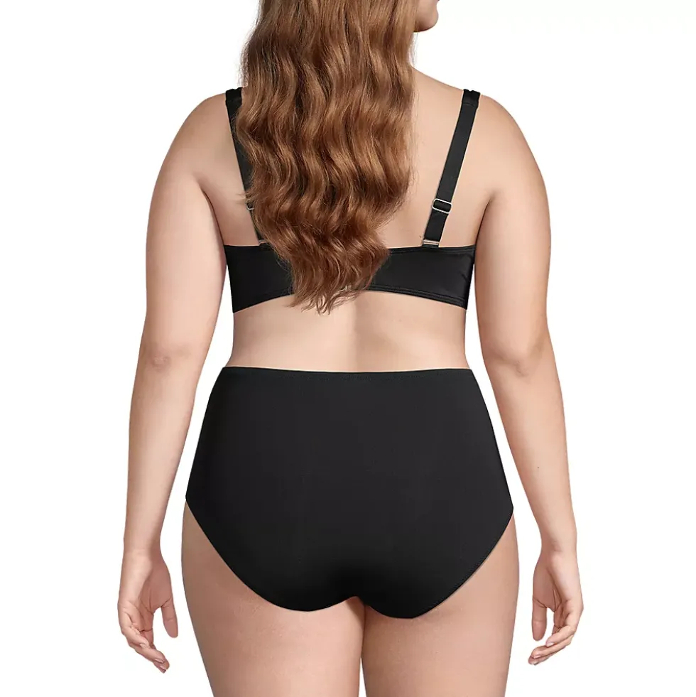 Women's Chlorine Resistant Twist Front Underwire Bikini Swimsuit Top