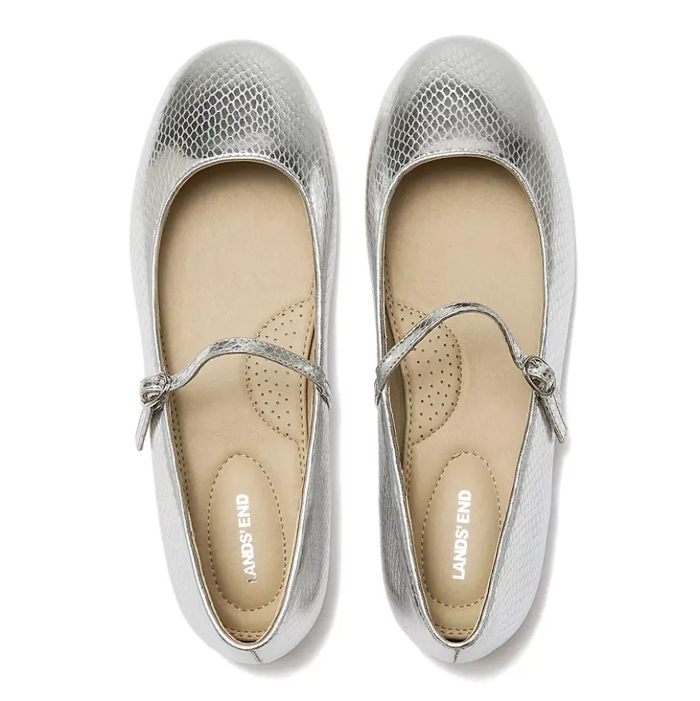 Women's Classic Metallic Mary Jane Flats