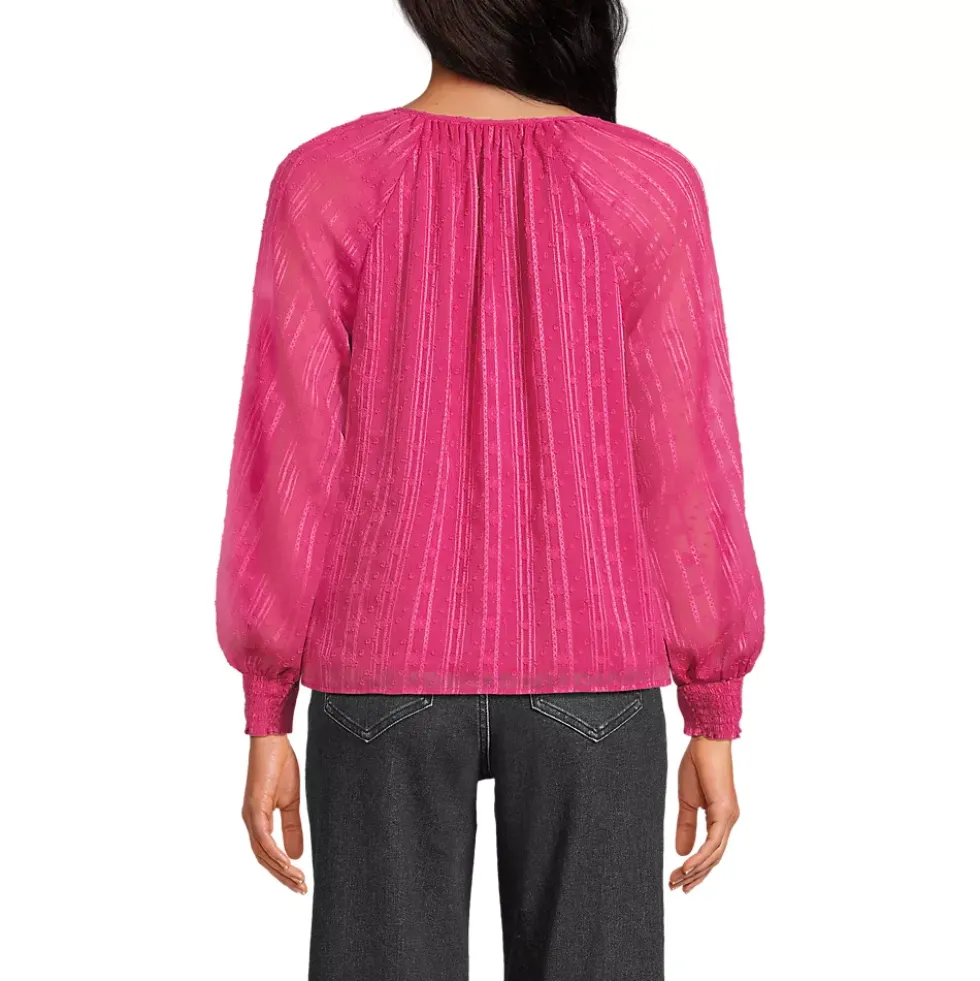 Women's Clip Dot Chiffon Blouse