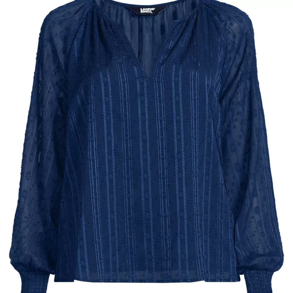 Women's Clip Dot Chiffon Blouse