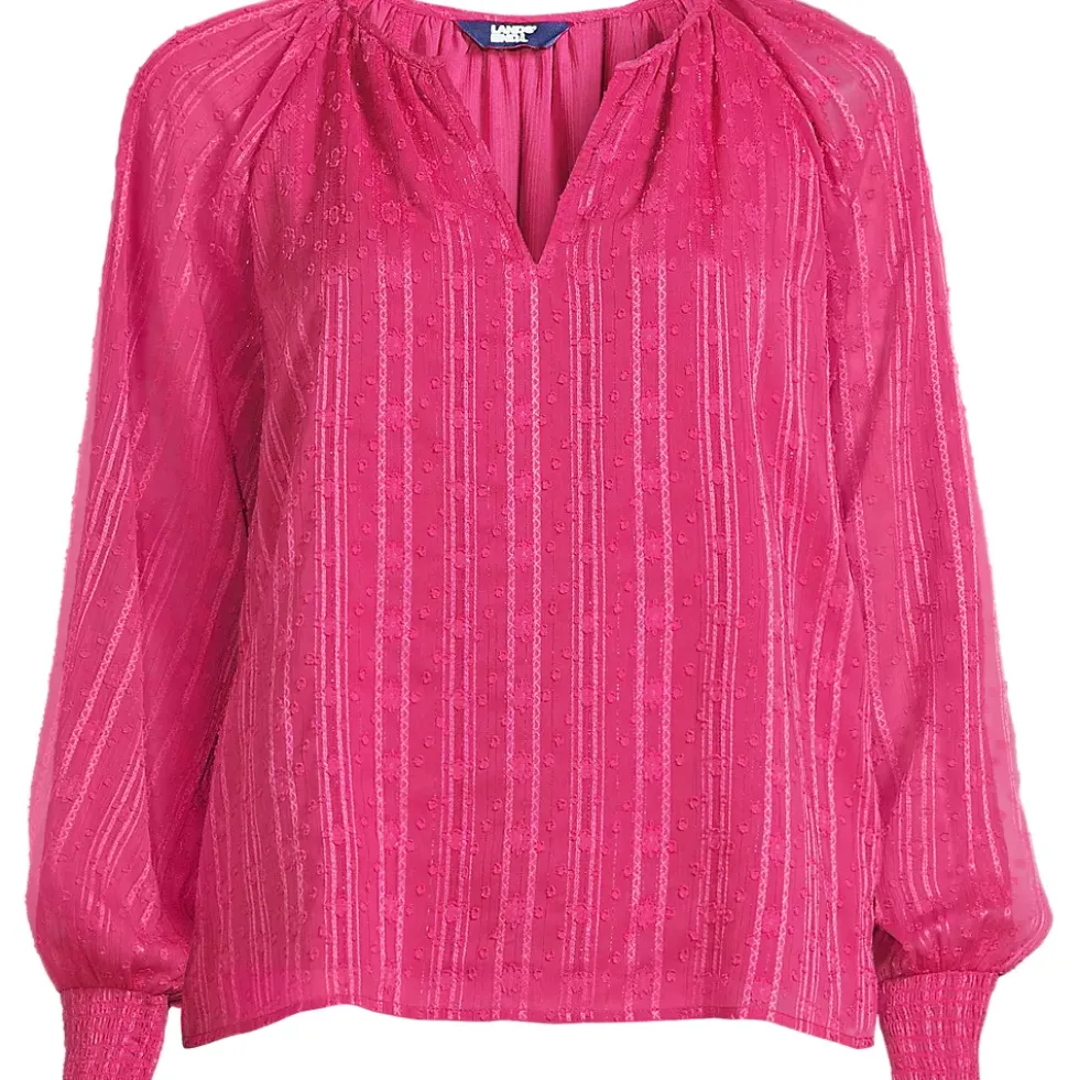 Women's Clip Dot Chiffon Blouse