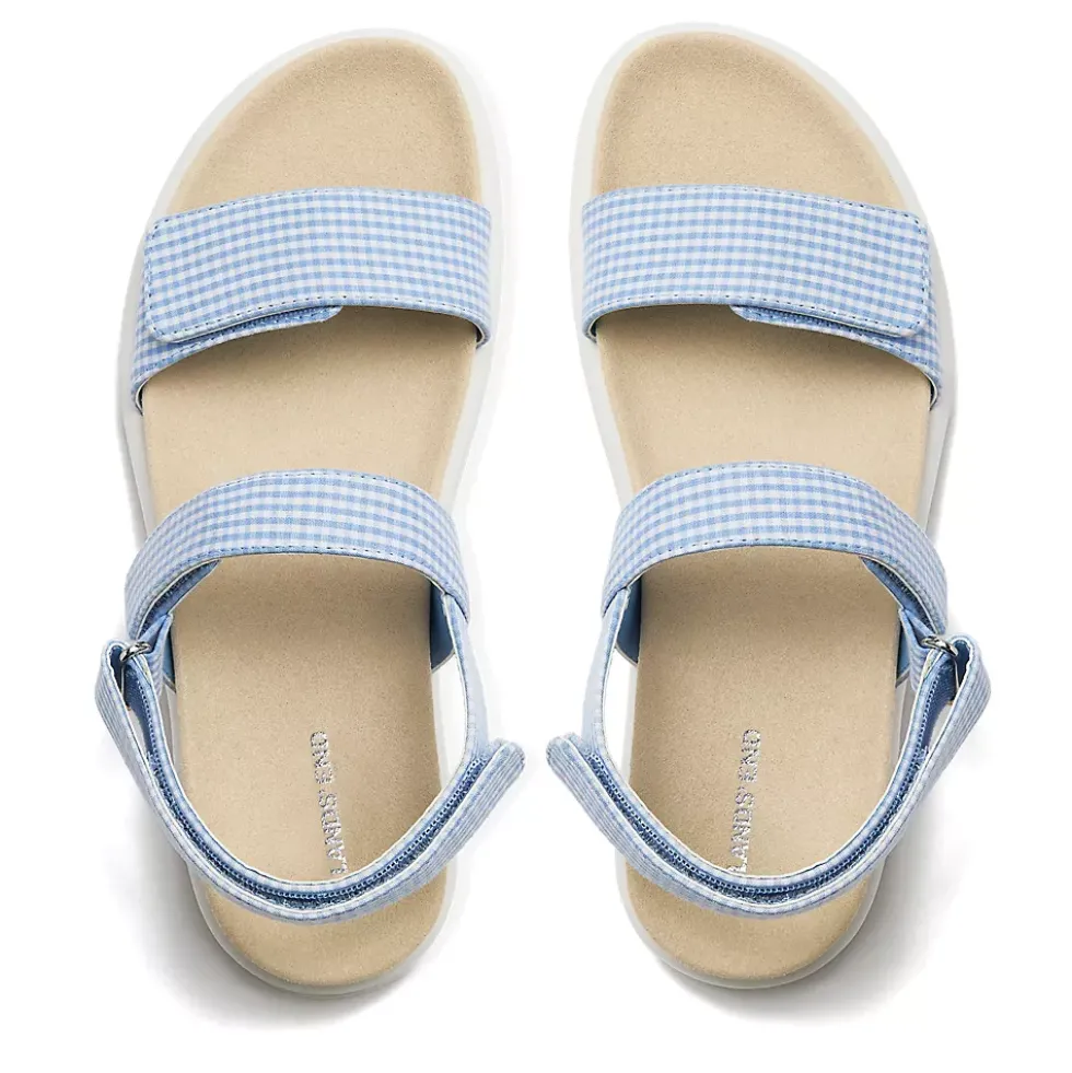 Women's Comfort Adjustable Gingham Sandals
