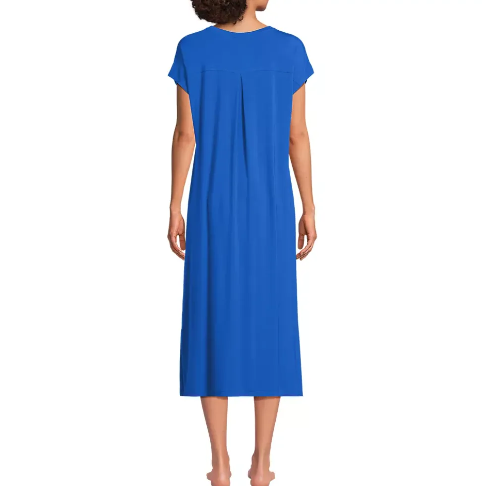 Women's Cooling Cap Sleeve Midi Nightgown