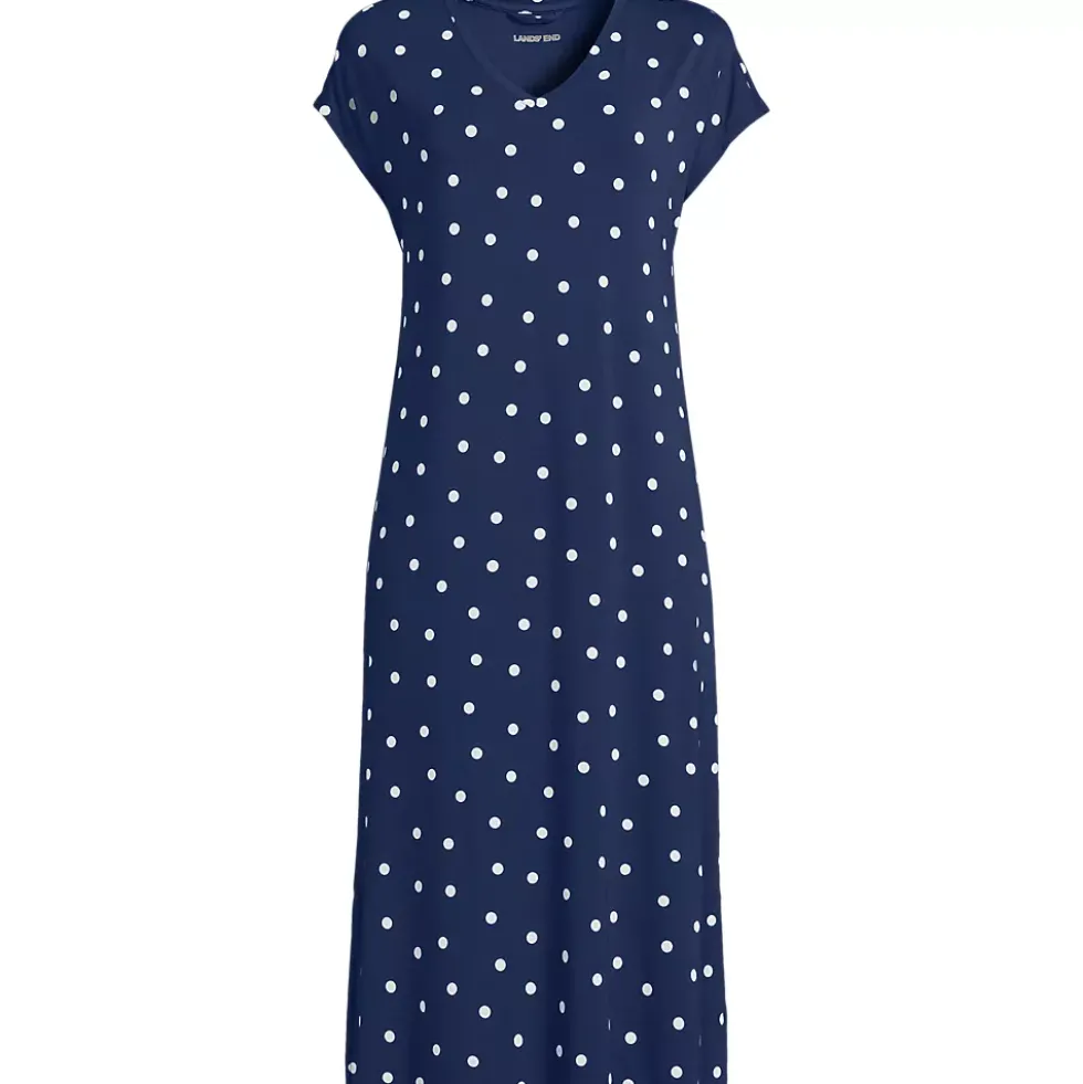 Women's Cooling Cap Sleeve Midi Nightgown