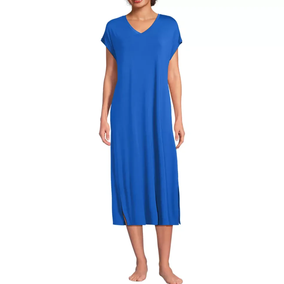 Women's Cooling Cap Sleeve Midi Nightgown