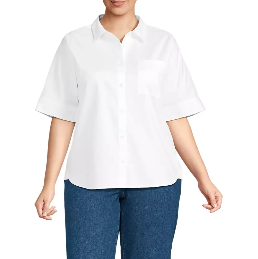Women's Cooling Elbow Sleeve Button Front Shirt