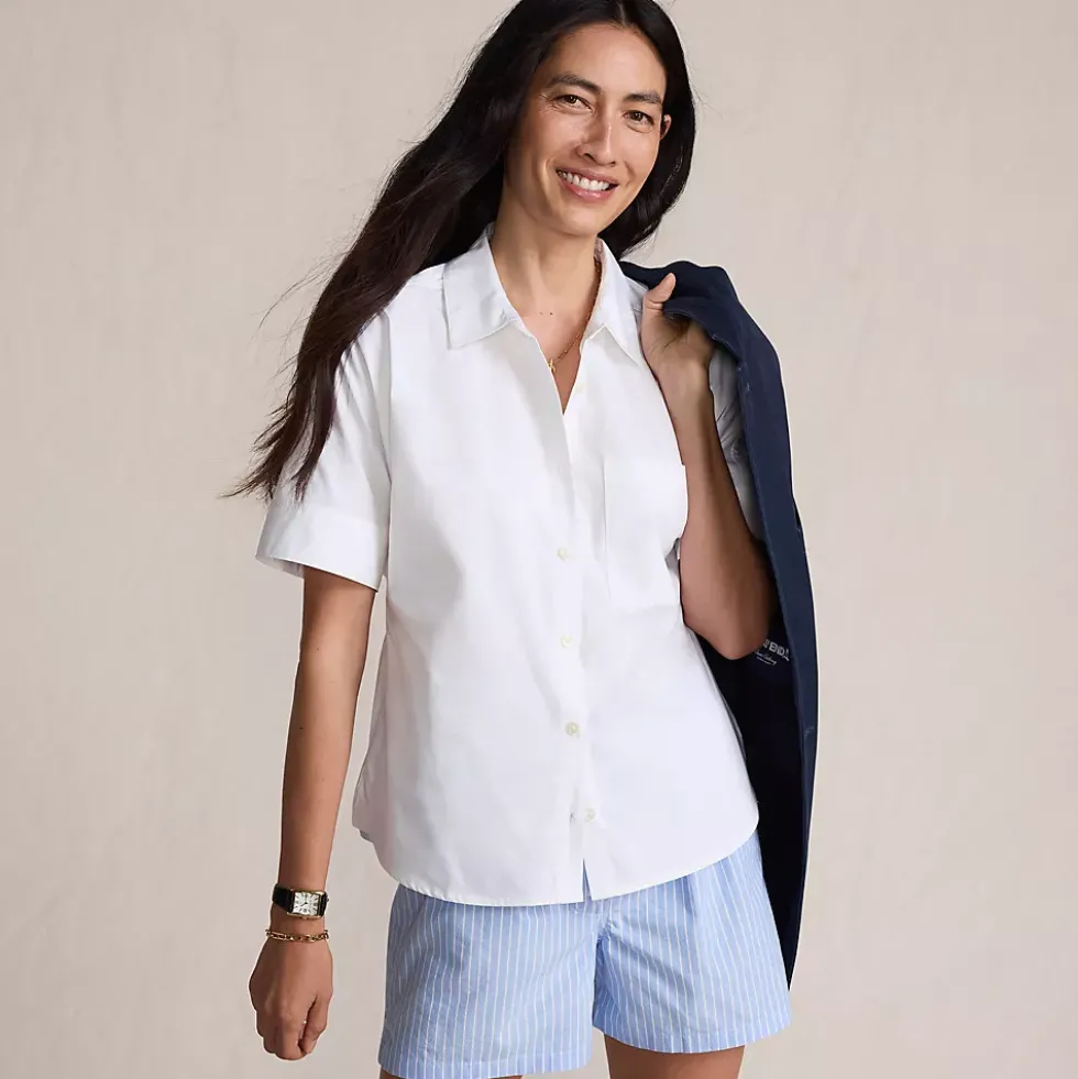 Women's Cooling Elbow Sleeve Button Front Shirt