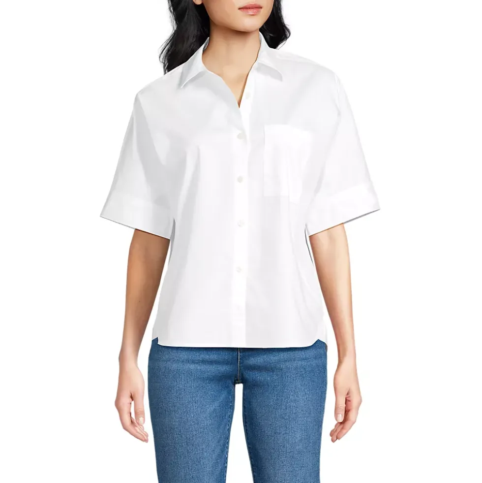 Women's Cooling Elbow Sleeve Button Front Shirt