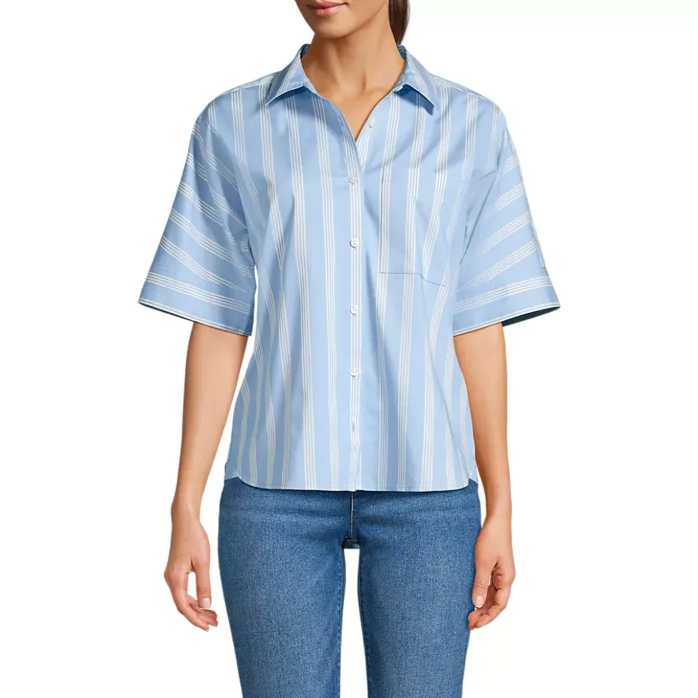 Women's Cooling Elbow Sleeve Button Front Shirt