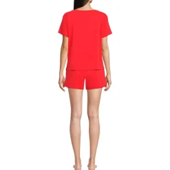 Women's Cooling 2 Piece Pajama Set - Short Sleeve Tee and Shorts