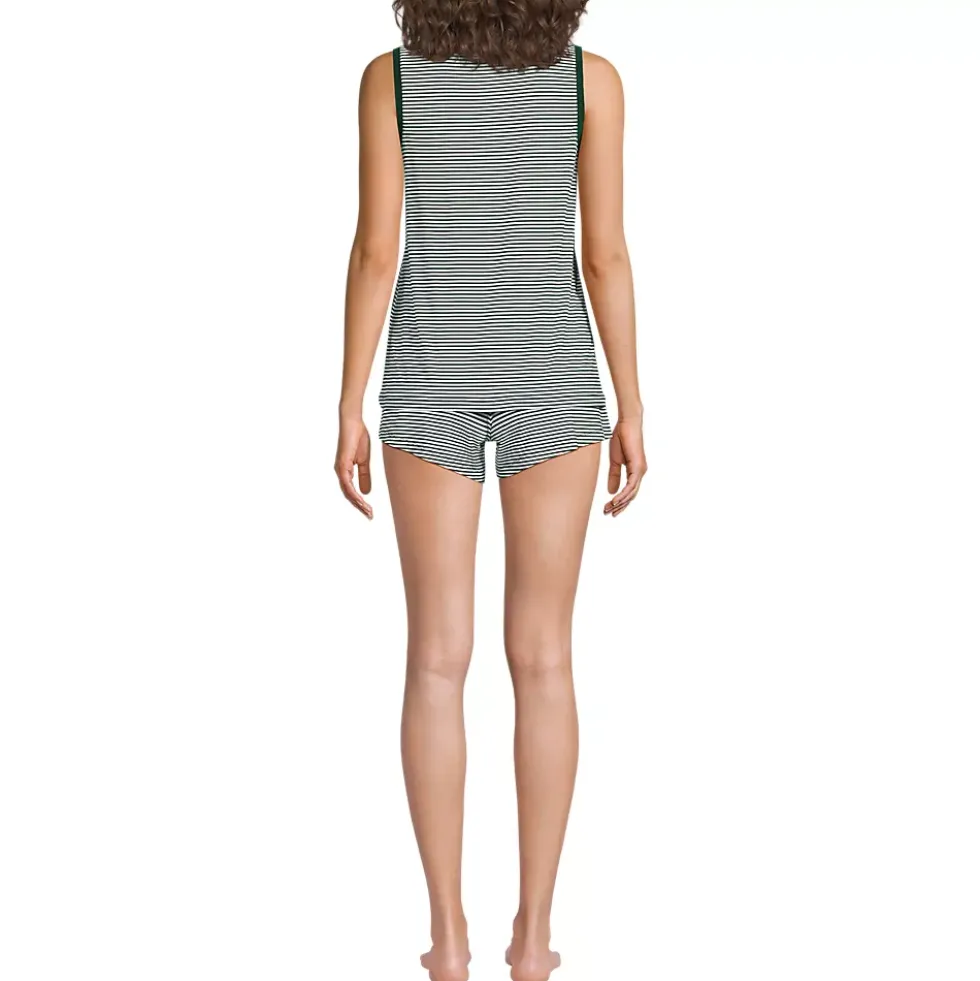 Women's Cooling 3 Piece Pajama Set - Robe Tank and Shorts