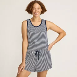 Women's Cooling 3 Piece Pajama Set - Robe Tank and Shorts